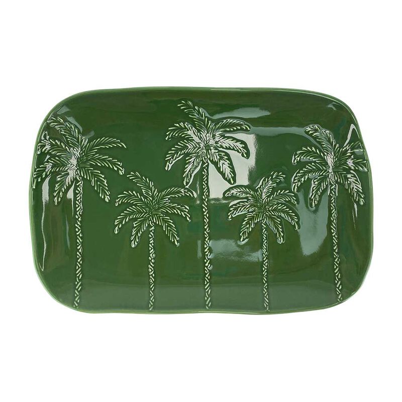 Coconut Bay Rectangle Plate - Green Palm image number 0